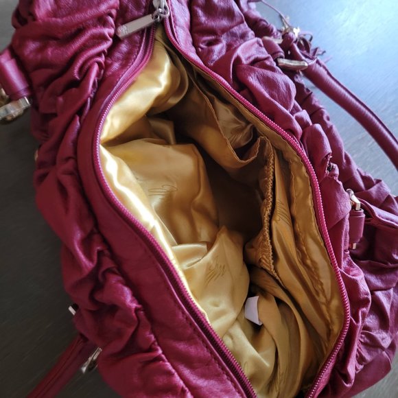 JM Collection New York RED Leather Bag - Picture 10 of 16